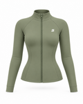 Fitted Full-Zip Jacket- Sage