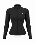 Fitted Full-Zip Jacket- Black